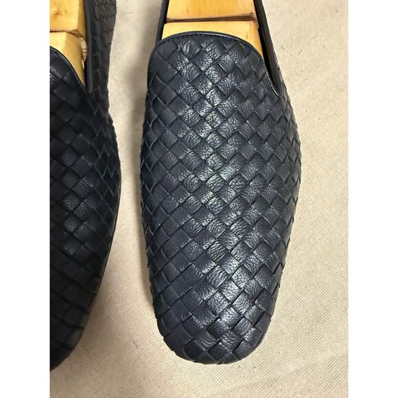 Bottega Veneta Shoes Black Intrecciato Woven Leather Mens Loafers Made in Italy - Picture 4 of 16